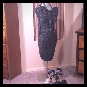 Lane Bryant Tweed Stuctured Strapless LBD